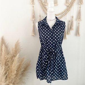 J. Crew Blue and Cream Sleeveless Sundress